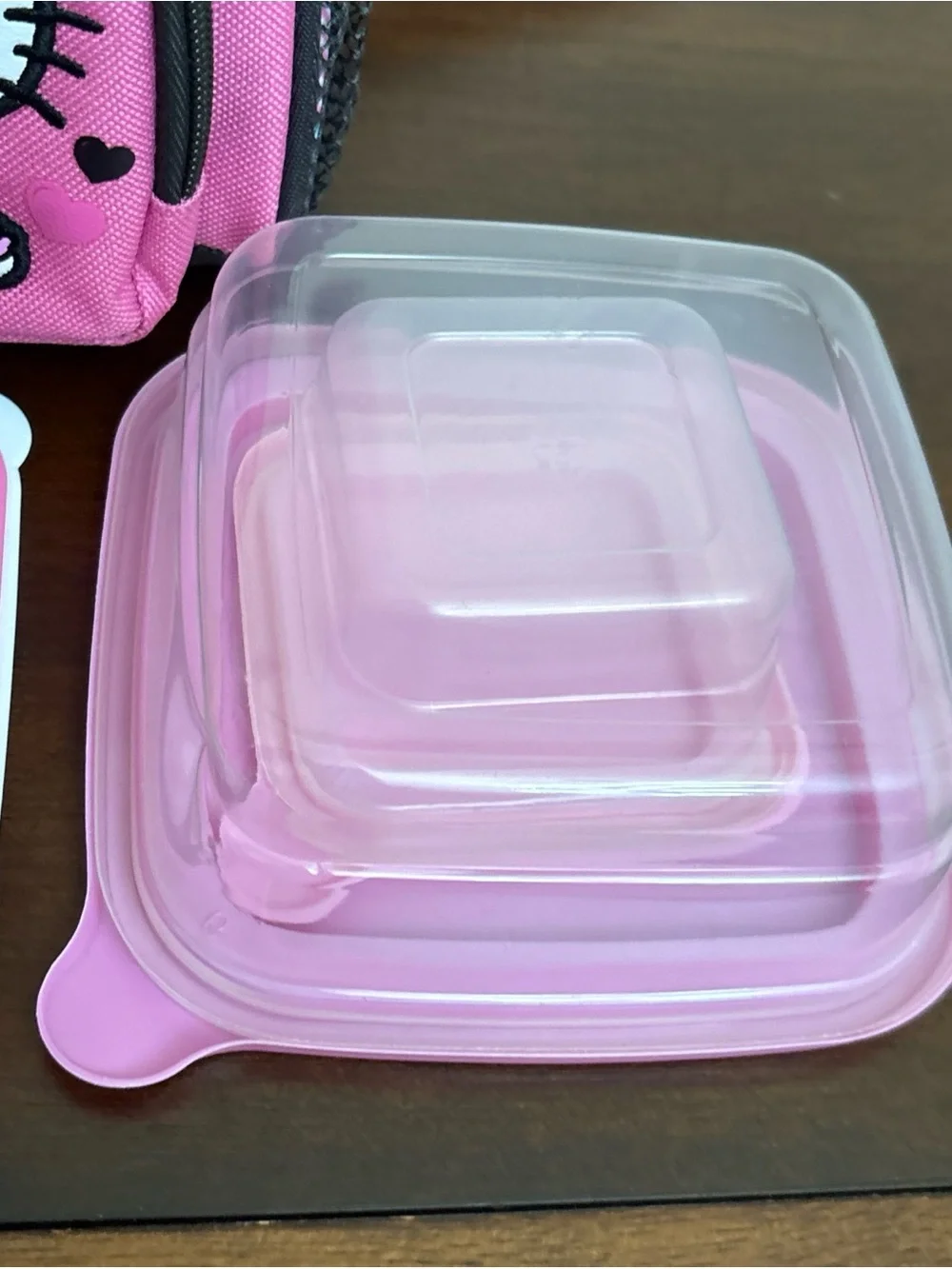 Hello Kitty Lunch Box Insulated Picnic School Pink Blue Plaid